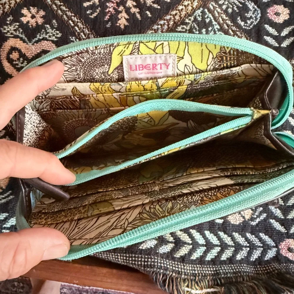 Liberty of London for Target Floral Zip Wallet - Sunflower Print Mint & Yellow